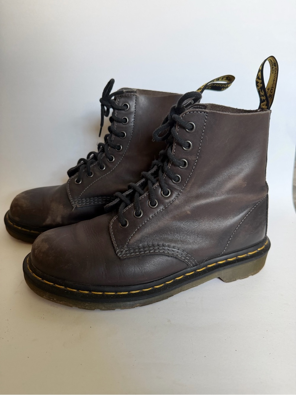Dr. Martens Dark Brown 8-Eye Lace-Up Boots